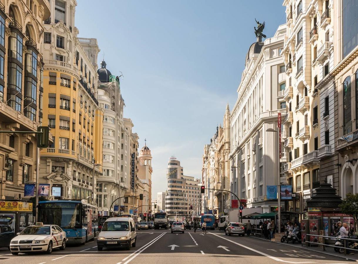 마드리드 M&F Gran Via 3 Hab 아파트 외부 사진